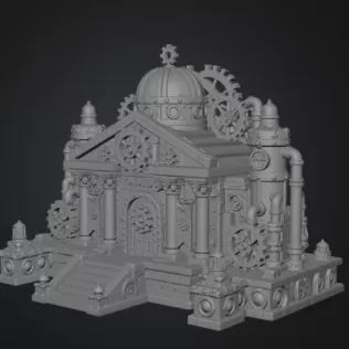 Grand Steampunk Gearworks Castle STL File for 3D Print - Model thumbnail 11
