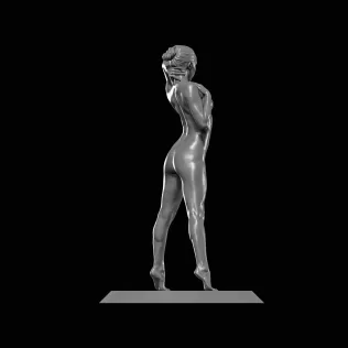 Nude Girl Sexy Pose STL File for 3D Printing - Model thumbnail 3