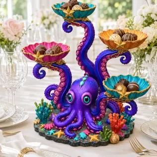 Magical Ocean Octopus Organizer STL File for 3D Print - Model thumbnail 4