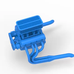 Engine of Silver Crown Car Scale 1:25 - Model thumbnail 2