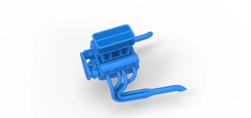 Engine of Silver Crown Car Scale 1:25 - Model preview 2