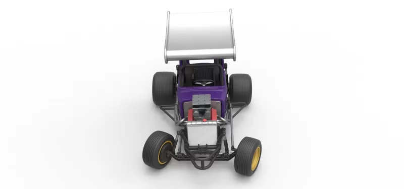 Vintage Winged Supermodified for Dirt while turning Scale 1:25 - Model preview 8