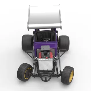 Vintage Winged Supermodified for Dirt while turning Scale 1:25 - Model thumbnail 8