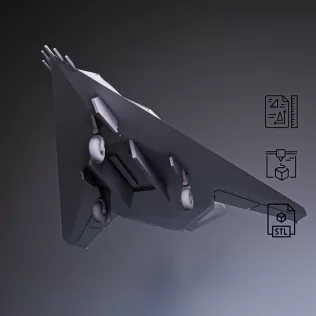 F-117 Nighthawk Stealth Aircraft #RoZ - Model thumbnail 1