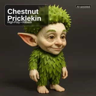 Forest Folk Collection – 10 High-Poly Kitbash Characters - Model thumbnail 18