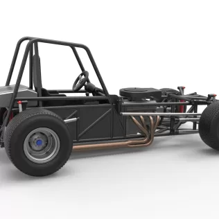 Vintage Dirt Modified stock car Base Version 4 Scale 1:25 - Model thumbnail 19