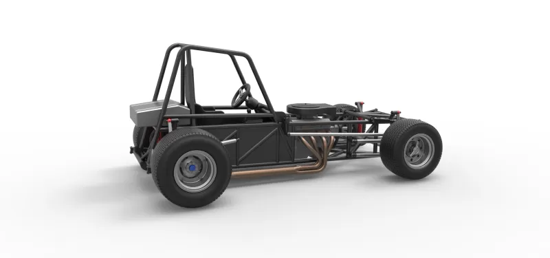 Vintage Dirt Modified stock car Base Version 4 Scale 1:25 - Model preview 19