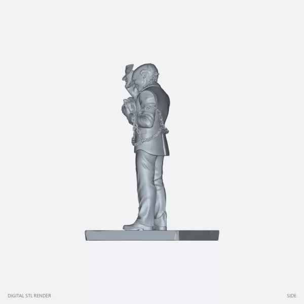 Chained Mask-Bearing Figure - STL - Model preview 3