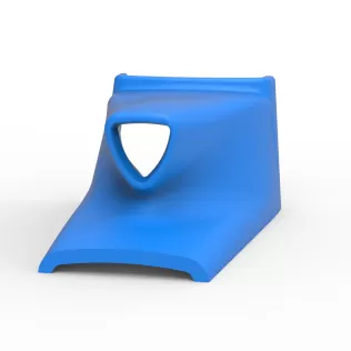 Air Scoop of Pavement Silver Crown Car Scale 1:25 - Model thumbnail 4