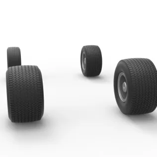 Wheel set of Northeast Dirt Modified stock car V3 Scale 1:25 - Model thumbnail 8