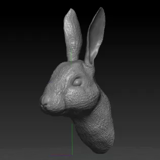 Rabbit Bust - Model thumbnail 3
