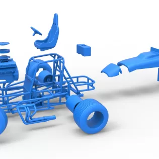 Vintage Sprint car while turning Version 2 Scale 1:25 - Model thumbnail 26