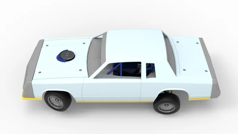 IMCA Stock car while turning Version 2 Scale 1:25 - Model preview 10