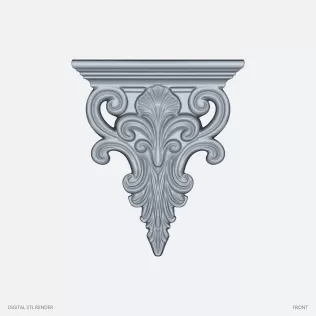 Gothic Ornamental Corbel Sculpture - STL - Model thumbnail 2