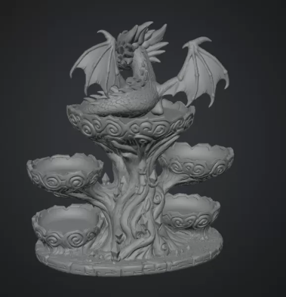Baby Dragon Organizer Tree STL File for 3D Print - Model preview 15