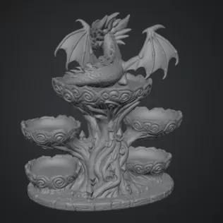 Baby Dragon Organizer Tree STL File for 3D Print - Model thumbnail 15