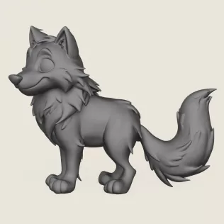 Wolf Toy Print Ready 3D Model - Model thumbnail 3