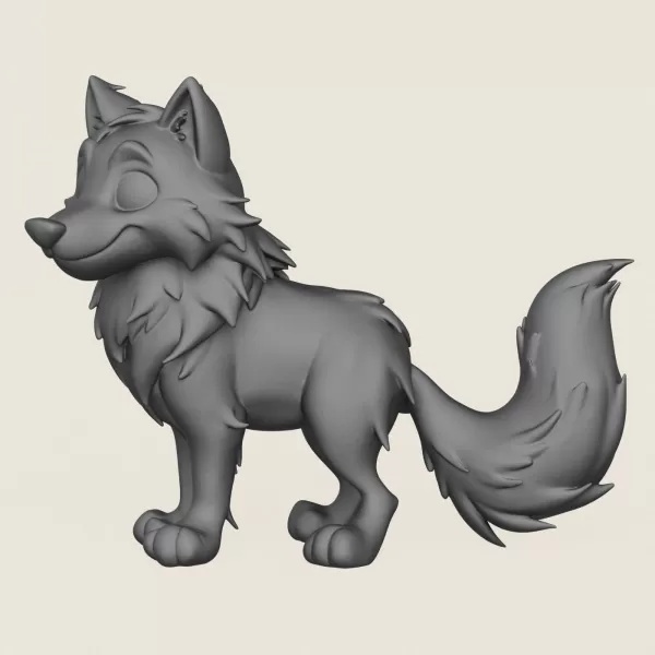 Wolf Toy Print Ready 3D Model - Model preview 3