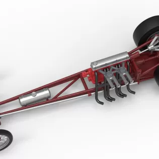 Vintage Front engine dragster Base Version 6 Scale 1:25 - Model thumbnail 4