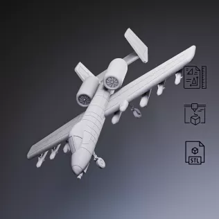 A-10 Warthog Attack Aircraft #RoZ - Model thumbnail 4