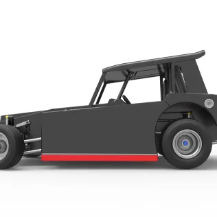 Vintage Dirt Modified stock car V6 while turning Scale 1:25 - Model thumbnail 9