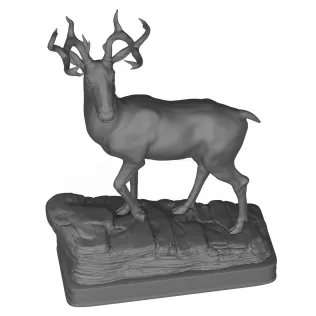 3D Printable Wild Animal Deer Statue - Model thumbnail 3