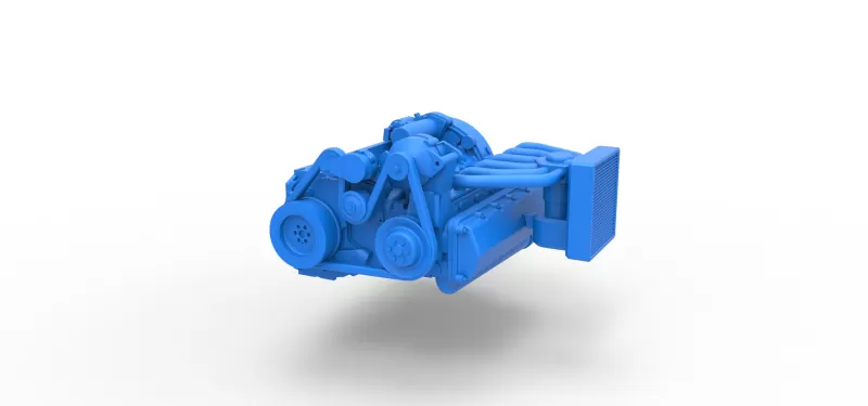 Engine of Vintage Bus Scale 1:25 - Model preview 1
