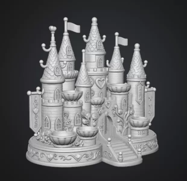 Princess Castle Organizer STL File for 3D Print - Model preview 17