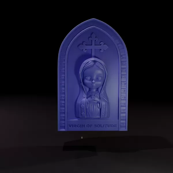 Virgin of Solitude Chibi Style Printable 3D Model - Model preview 2