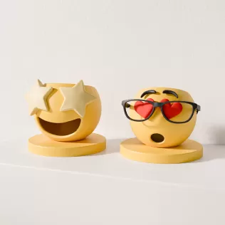 Emoji lipgloss organizer makeup holder - Model thumbnail 4