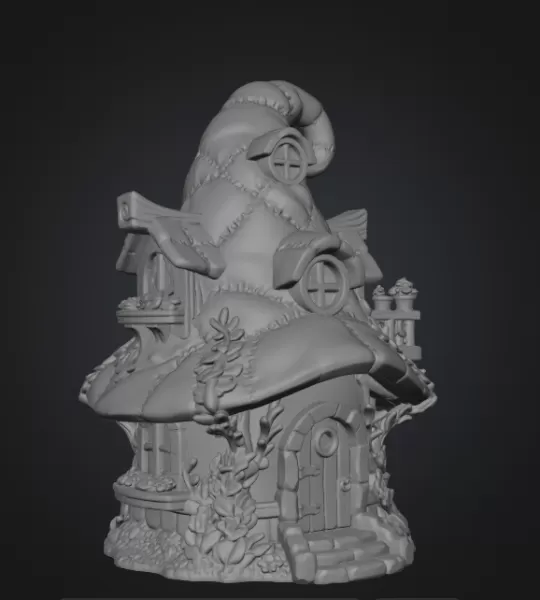 Patchwork Wizard Cottage STL File 3D Print - Model preview 10