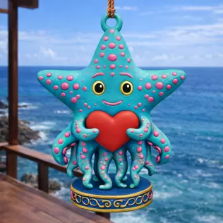 Cute Starfish with Heart – 3D Printable STL File