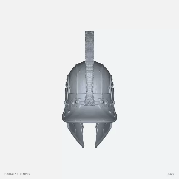 Crested Classical Helmet Display - STL - Model preview 4