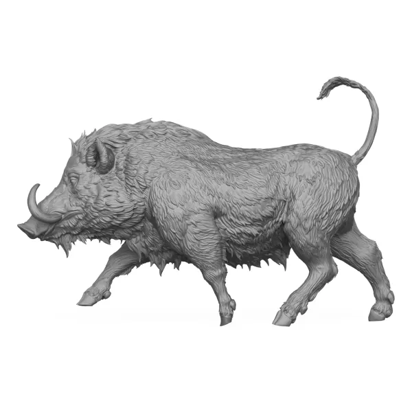 Wild Boar 3D Print Model - Model preview 3