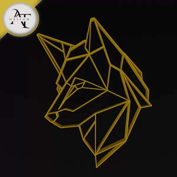 Dog - Geometric - 2D Wall Art Decor - Model preview 1