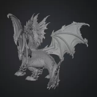 Autumn Ember Dragon STL File for 3D Print - Model thumbnail 13