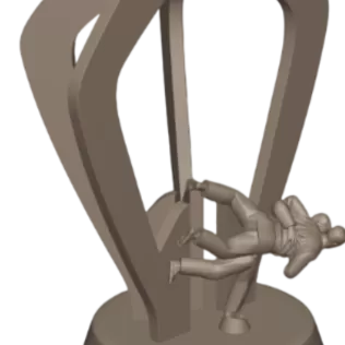 3D Judo Trophy – Premium Model for 3D Printing! - Model thumbnail 8