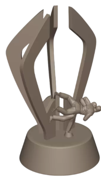 3D Judo Trophy – Premium Model for 3D Printing! - Model preview 8