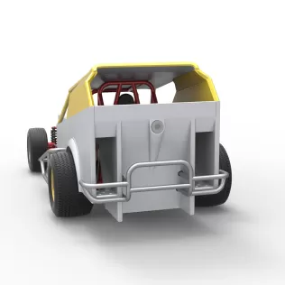 Vintage Dirt Modified stock car Version 7 Scale 1:25 - Model thumbnail 14