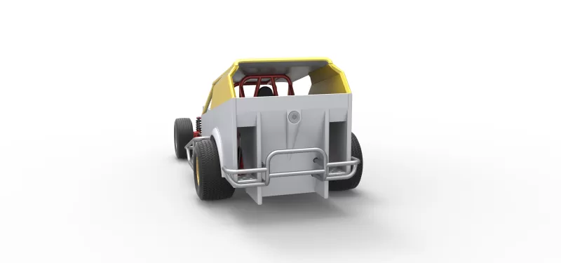 Vintage Dirt Modified stock car Version 7 Scale 1:25 - Model preview 14