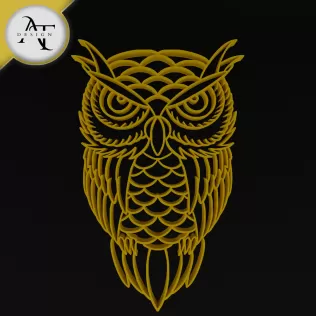 Owl - Geometric - 2D Wall Art Decor