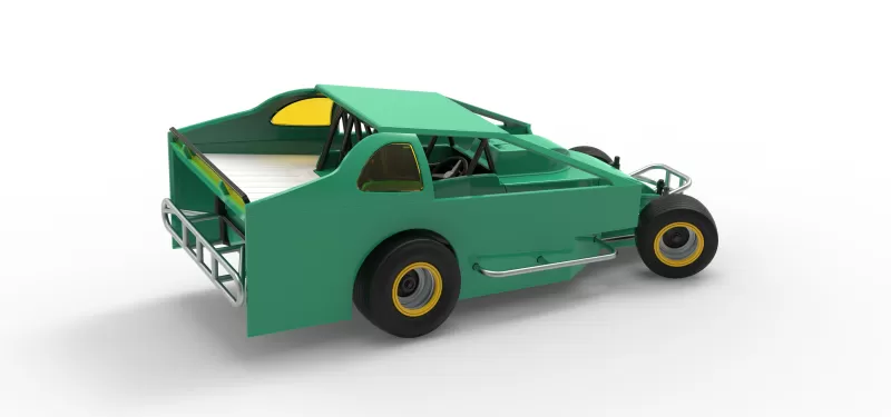 Northeast Dirt Modified stock car while turning V2 Scale 1:25 - Model preview 20