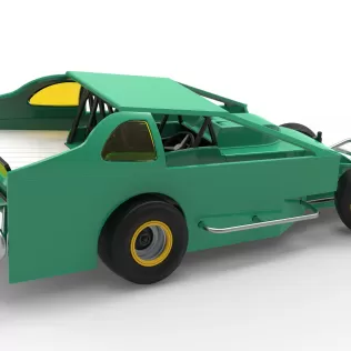 Northeast Dirt Modified stock car while turning V2 Scale 1:25 - Model thumbnail 20
