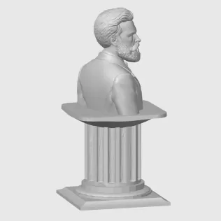Hristo Botev 3d STL (Христо Ботев) - Model thumbnail 6