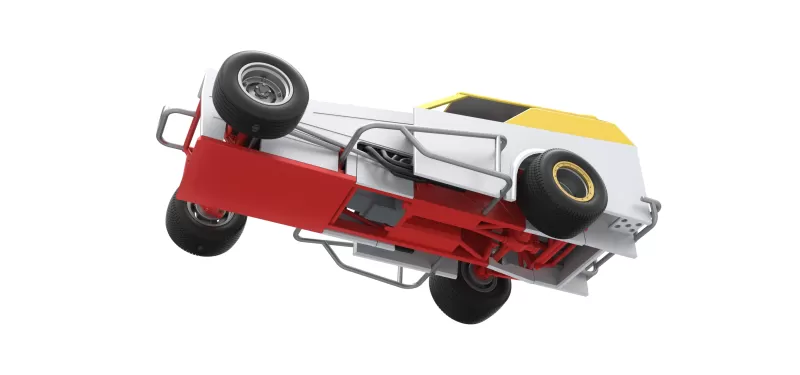 Vintage Dirt Modified stock car Version 7 Scale 1:25 - Model preview 3