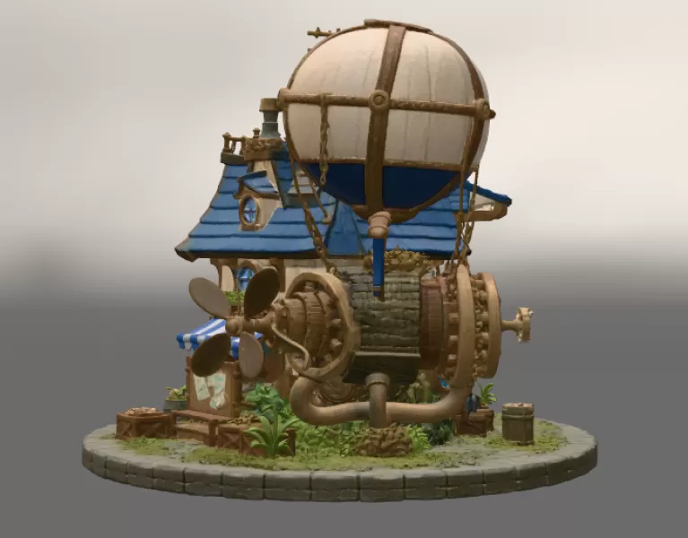 Sky Captain Airship House STL File for 3D Print - Model preview 8