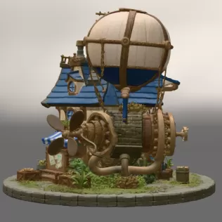 Sky Captain Airship House STL File for 3D Print - Model thumbnail 8