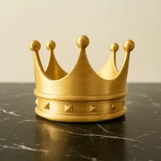 3D Crown, Gold Crown, Queen - King - Princess - Prince - Royalty - Model thumbnail 2