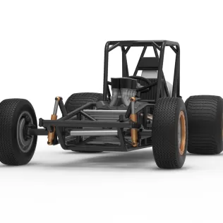 Vintage Dirt Silver Crown Car Base Scale 1:25 - Model thumbnail 6