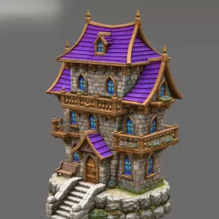 Fantasy Medieval House STL for 3D Printing - Model thumbnail 4